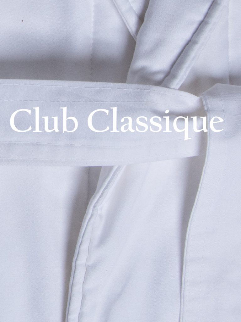 White Percale / White Towelling Royal Plush Gown