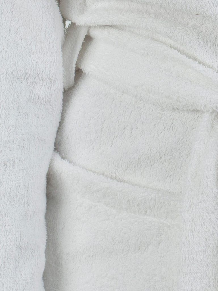 000c Towelling-Collar-Robe-White