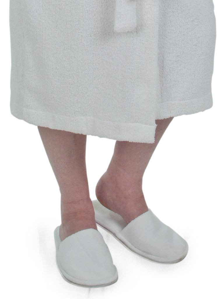 000f Towelling-Collar-Robe-White