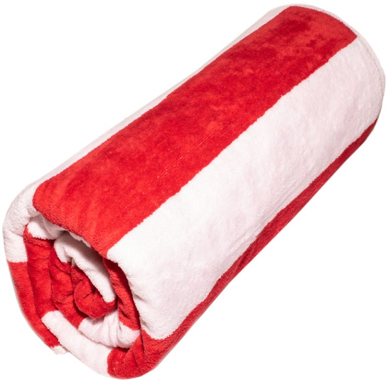 05b-Velour-Striped_Jacquard-Pool-Towel-Red-White