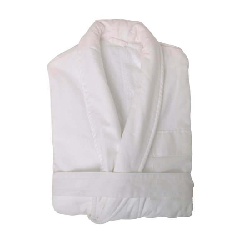 White Percale/ White Towelling